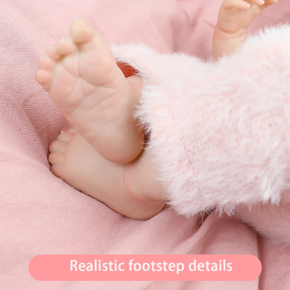 19inch Realistic Reborn Dolls Bebe Peaches Sleeping Baby Full Body Soft Silicone Vinyl Girl Handmade 3D Skin High Quality Gifts