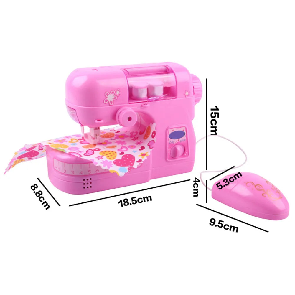 Máquina De Coser 재봉틀Children's Mini Portable Sewing Machine Small Electric Sewing Machine Electronic Sewing Machine Home Toy Set
