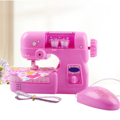 Máquina De Coser 재봉틀Children's Mini Portable Sewing Machine Small Electric Sewing Machine Electronic Sewing Machine Home Toy Set