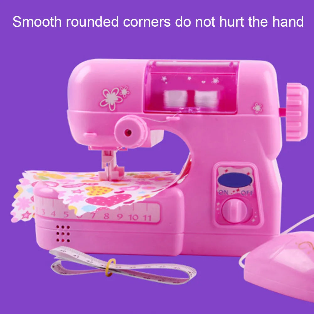 Máquina De Coser 재봉틀Children's Mini Portable Sewing Machine Small Electric Sewing Machine Electronic Sewing Machine Home Toy Set