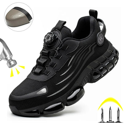 Indestructible Steel Toe Protective Safety Shoes Slip Resistant Abrasion Resistant Work Shoes Men Tough Comfortable Sneaker ﻿