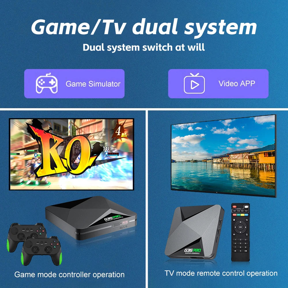 Super Console G36 Pro Retro Video Game Console with 120000 Video Games for PS1/GBA/MD/CPS with Gamepad Kid Gift Game Box