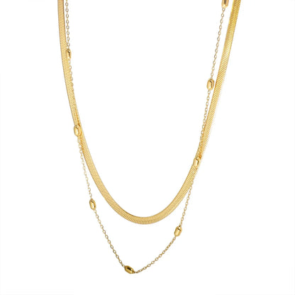 Stainless Steel Vintage Textured Delicate Necklace