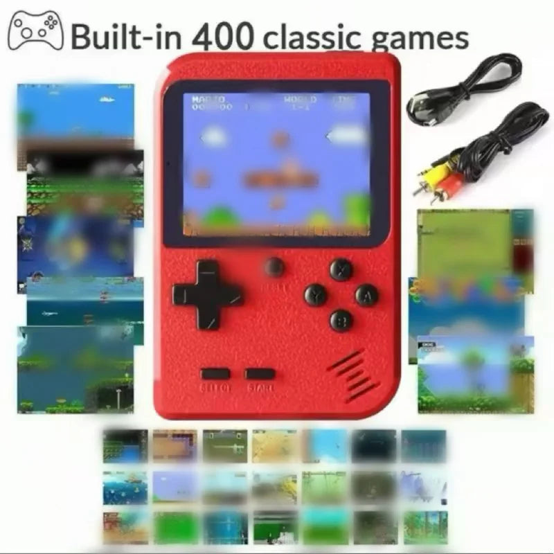 2025 A Red Retro Classic Games Children's Handheld Small Game Console With Hundreds Of Game Charging Can Be Connected To The TV