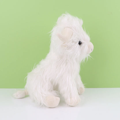 Highland Cow Plush Toy - Adorable Realistic Stuffed Animal with Long Fluffy Hair, Soft Cuddly Gift for Kids, Children & Collecto