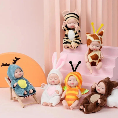 Reborn Doll Kit Simulation Princess Doll Toys Mini Cute Sleeping Baby Dolls With Clothes Accessories Kids Birthday Gifts Soft