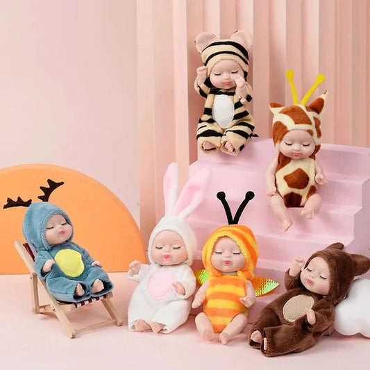 Reborn Doll Kit Simulation Princess Doll Toys Mini Cute Sleeping Baby Dolls With Clothes Accessories Kids Birthday Gifts Soft