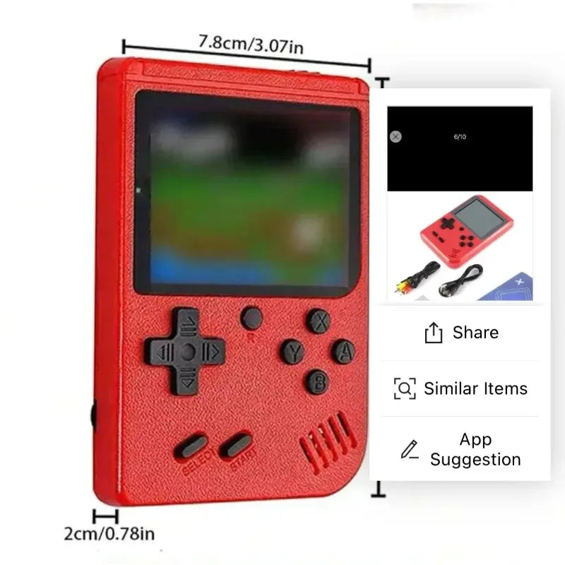 2025 A Red Retro Classic Games Children's Handheld Small Game Console With Hundreds Of Game Charging Can Be Connected To The TV