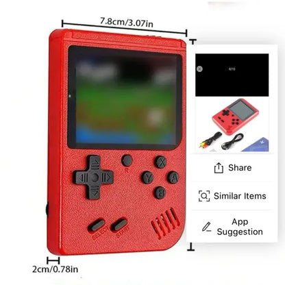 2025 A Red Retro Classic Games Children's Handheld Small Game Console With Hundreds Of Game Charging Can Be Connected To The TV