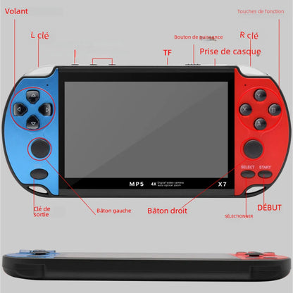 GAMINJA X7 4.3inch Handheld Game Console IPS Screen Video Game Player HD Game Console Built-in 10000 Games For GBA GBC NES GBC