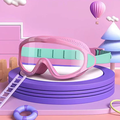 Children's swimming goggles; anti-fog and anti-ultraviolet; wide-angle swimming goggles; waterproof children's pool glasses; sui