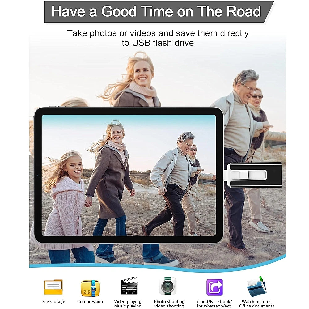 4in1 OTG 512GB 256GB for iPhone USB 3.0 Flash Drive 2TB 1T Android TYPE-C PenDrive Mobile Micro USB Memory Stick Drive free