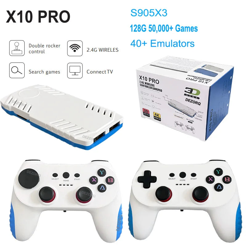 2025 New Game Stick TV Game S905 X 3 Retro Video Gaming Console 128G 50000+ Games  Game Stick 4k