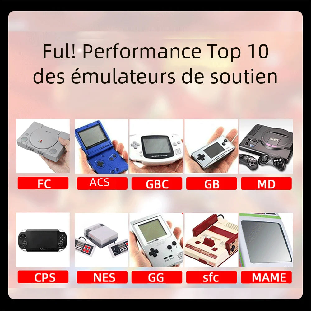 GAMINJA X7 4.3inch Handheld Game Console IPS Screen Video Game Player HD Game Console Built-in 10000 Games For GBA GBC NES GBC