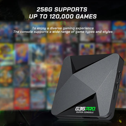 Super Console G36 Pro Retro Video Game Console with 120000 Video Games for PS1/GBA/MD/CPS with Gamepad Kid Gift Game Box