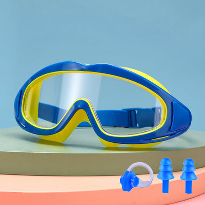 Children's swimming goggles; anti-fog and anti-ultraviolet; wide-angle swimming goggles; waterproof children's pool glasses; sui