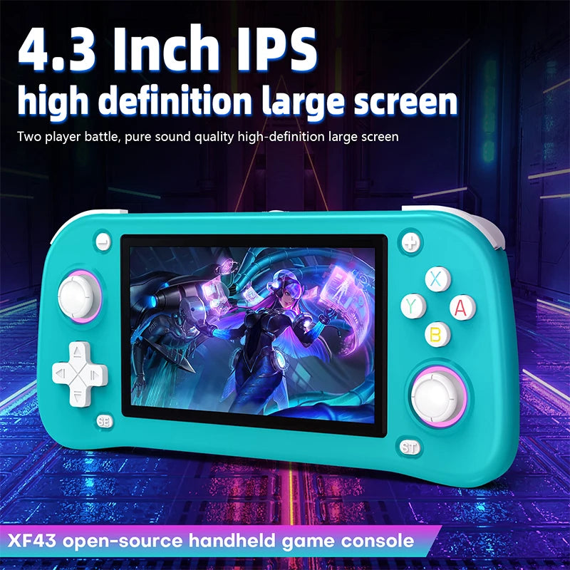2025 Newest Retro Handheld Game Console Open Source 4.3inch IPS Screen Gaming System Pocket Video Player