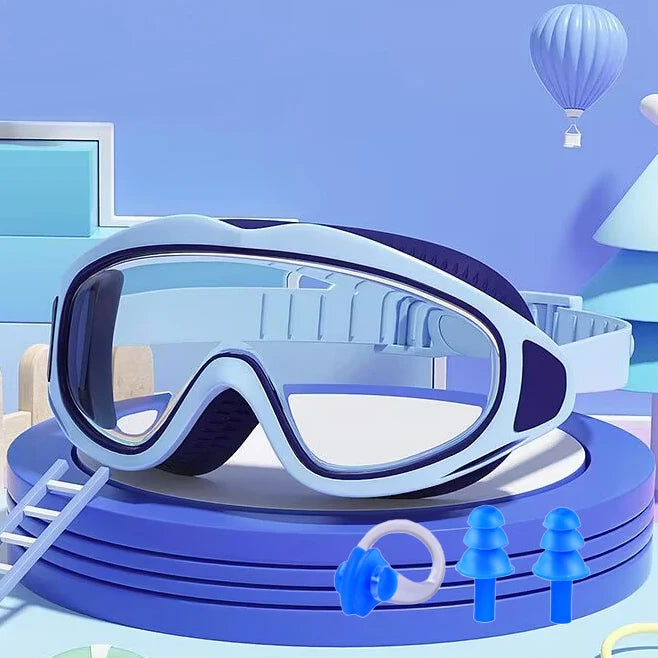 Children's swimming goggles; anti-fog and anti-ultraviolet; wide-angle swimming goggles; waterproof children's pool glasses; sui