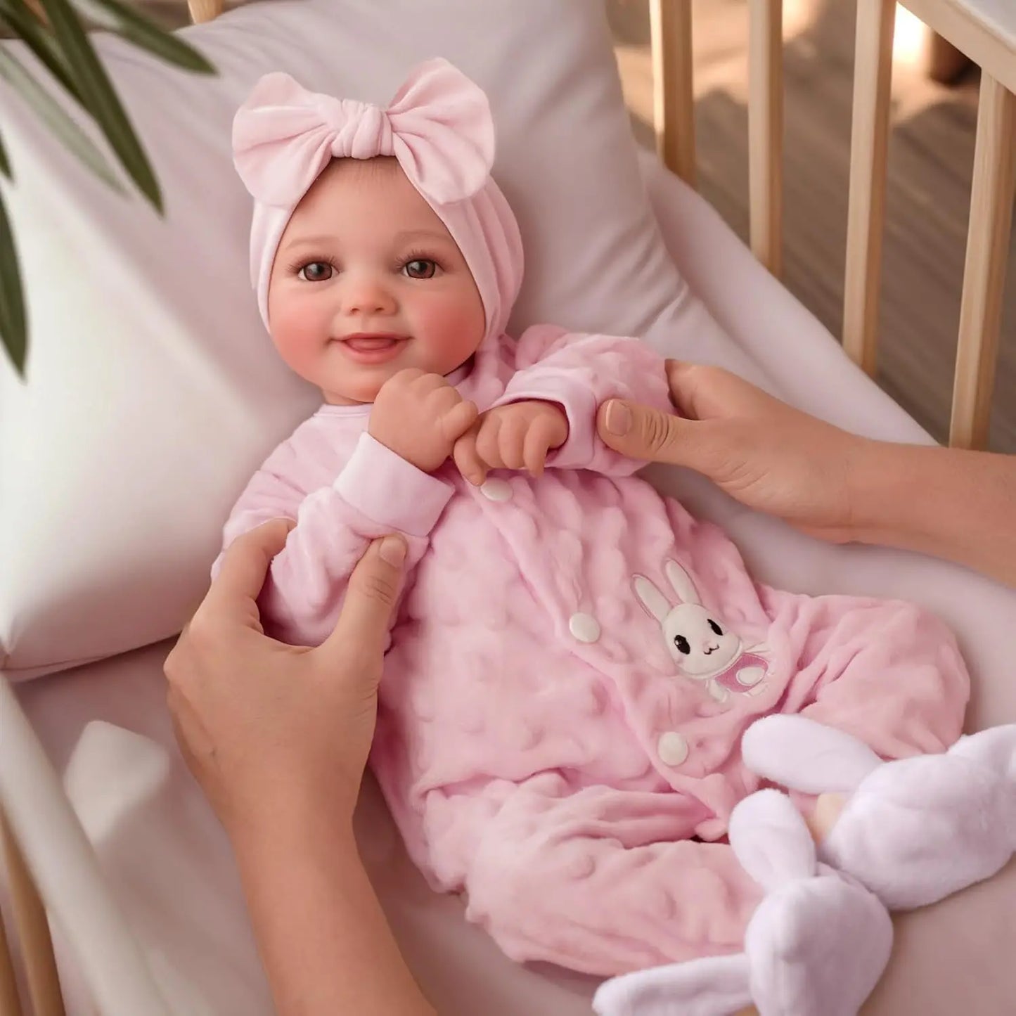 Reborn Baby Dolls - 17" Cute Soft Vinyl Realistic Baby Doll Poseable Smiling Real Life Baby Dolls with Accessories For Kids 3+