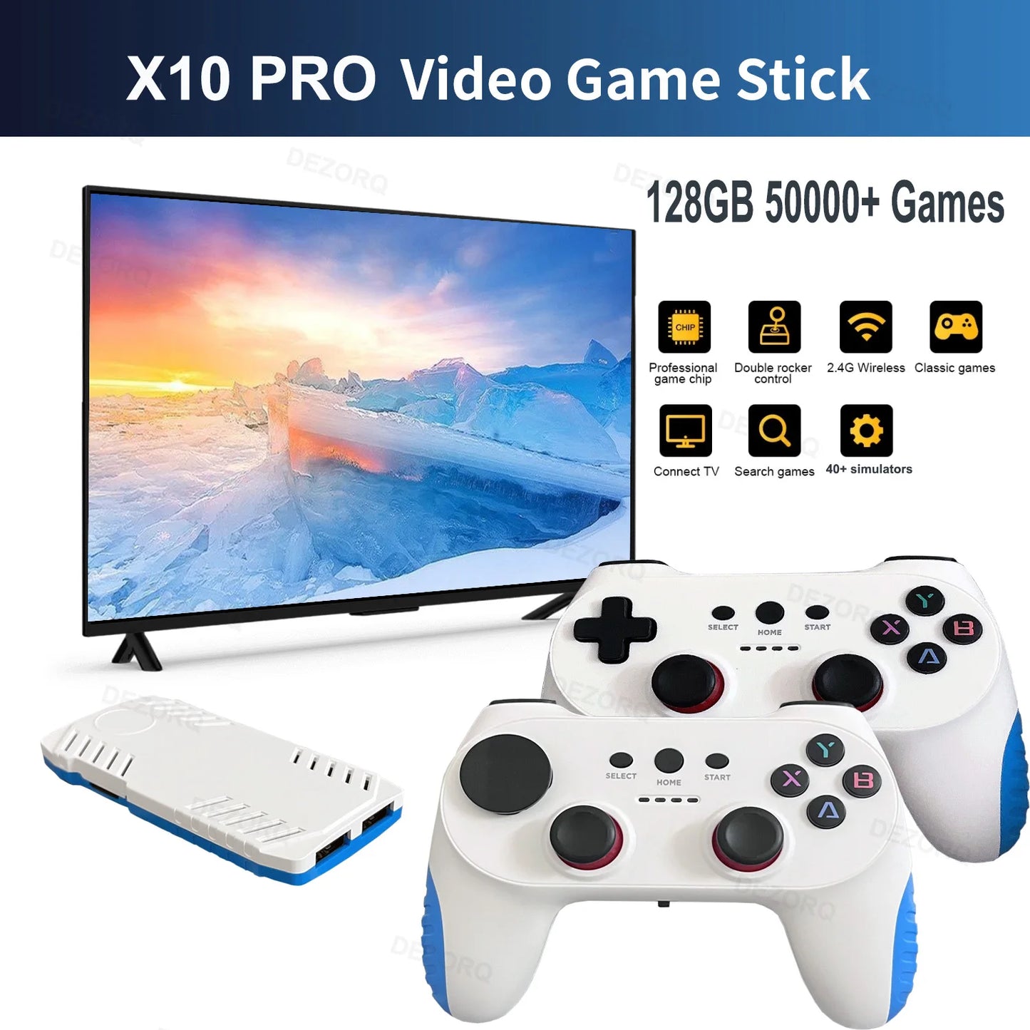 2025 New Game Stick TV Game S905 X 3 Retro Video Gaming Console 128G 50000+ Games  Game Stick 4k