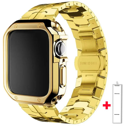 Stainless Steel Band+TPU Cover Case for Apple Watch 49mm 46mm 45mm 44mm Strap+case for Series 10 9 8 7 6 5 4 SE Ultra Watchband