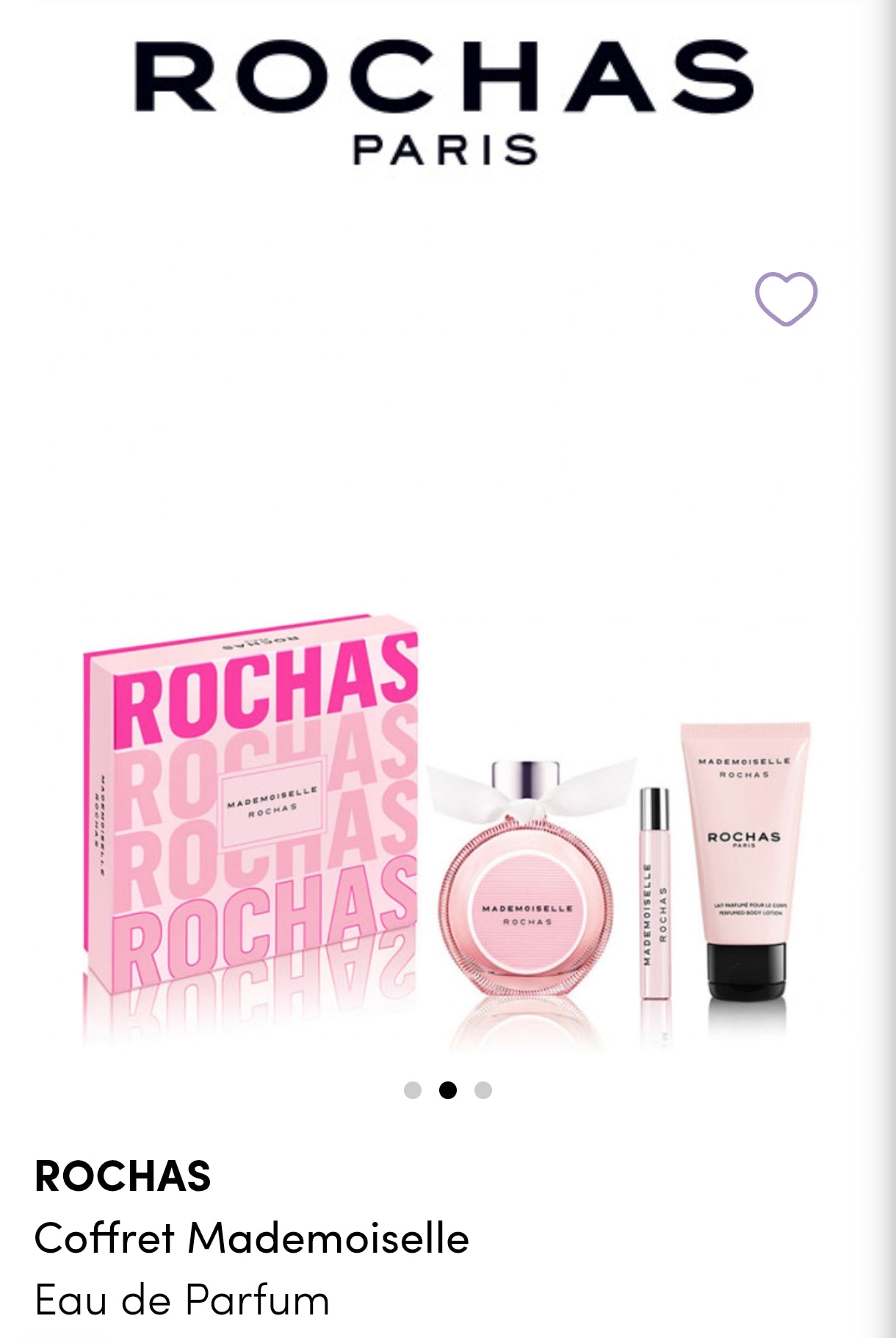 ROCHAS : Coffret Mademoiselle , eau de parfum