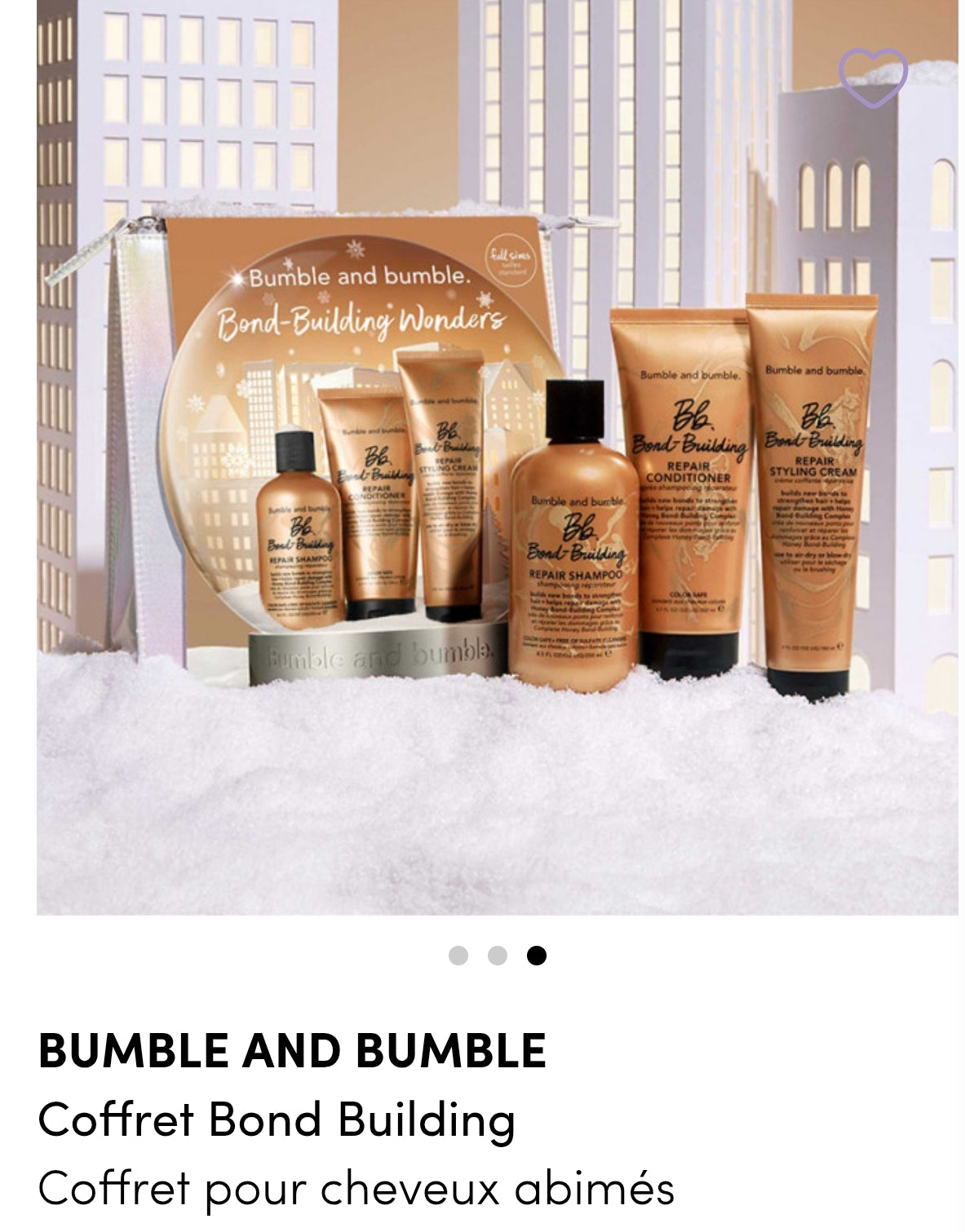 BUMBLE AND BUMBLE           Coffret Bond Building
Coffret pour cheveux abimés