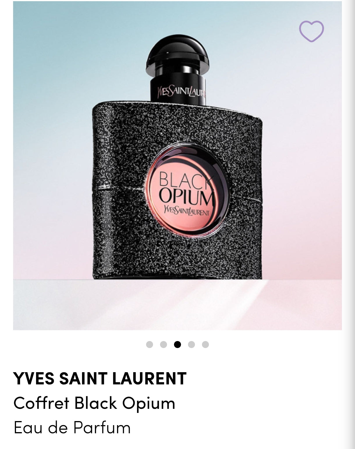 YVES SAINT LAURENT           Coffret Black Opium
Eau de Parfum

Pour la Saint-Valentin, explorez un amour sans limite avec Yves Saint Laurent Beauté.