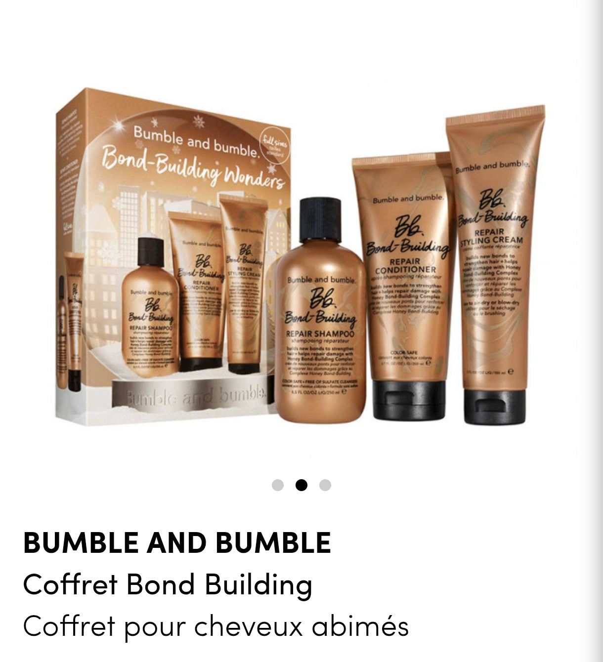 BUMBLE AND BUMBLE           Coffret Bond Building
Coffret pour cheveux abimés