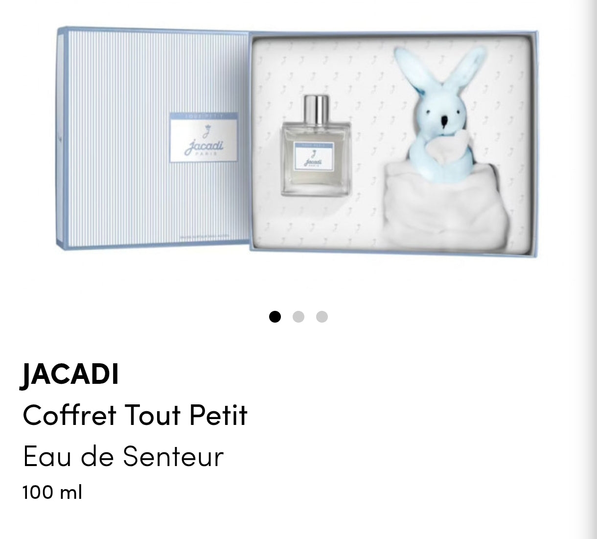Découvrez le nouveau coffret Tout Petite Jacadi Paris, composé d'une Eau de Senteur Toute Petite et d'un véritable doudou Jacadi Paris.