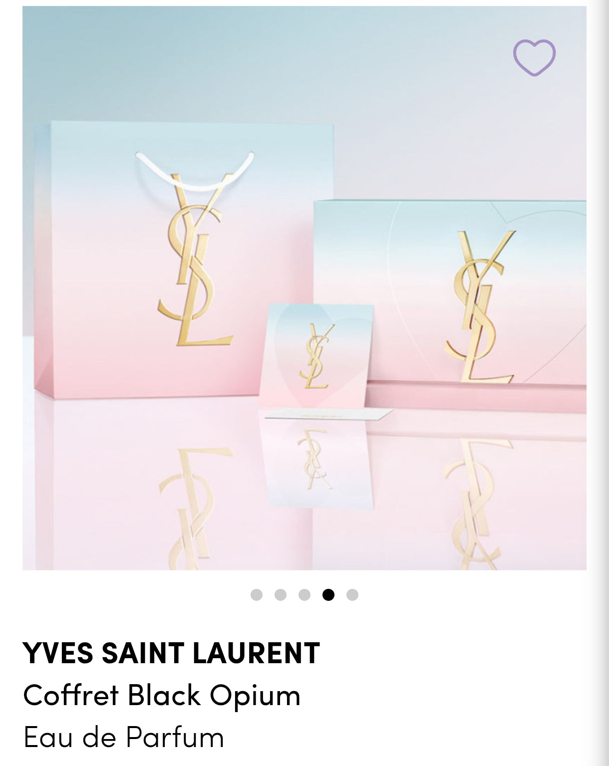 YVES SAINT LAURENT           Coffret Black Opium
Eau de Parfum

Pour la Saint-Valentin, explorez un amour sans limite avec Yves Saint Laurent Beauté.